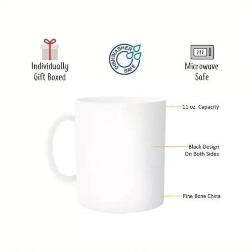 11 Oz White Ceramic Coffee Mug Mug with Fun Romantic Print Design - The Perfect Couple Gift for Valentine'S Day, - Image 6